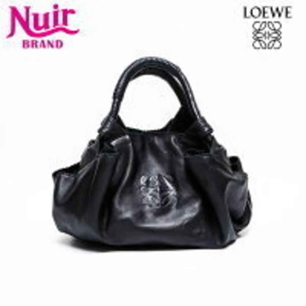 LOEWE Leather Anagram Nappa Aire Handbag Black